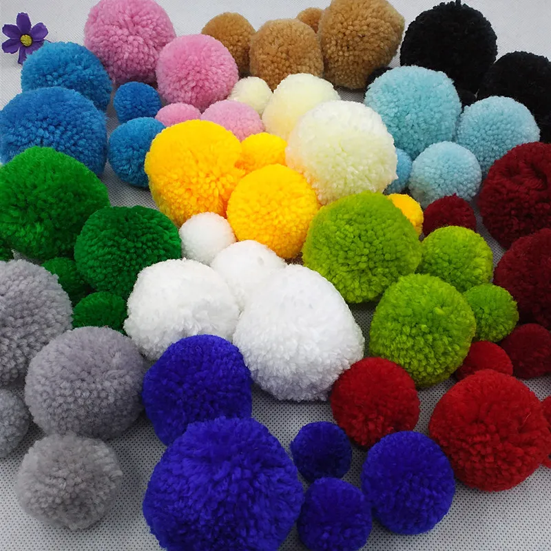 2.5 3 4 5 6cm Ball of Wool Mixed Yarn Ball Fluffy Pompom Wholesale DIY Decorative Accessories  Shoes  HatsPendants