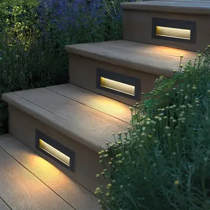 Hot Sell Outdoor Indoor Waterproof IP65 Smart Recessed Motion Sensor Step Lights Side Staircase Led Stair Wall Light