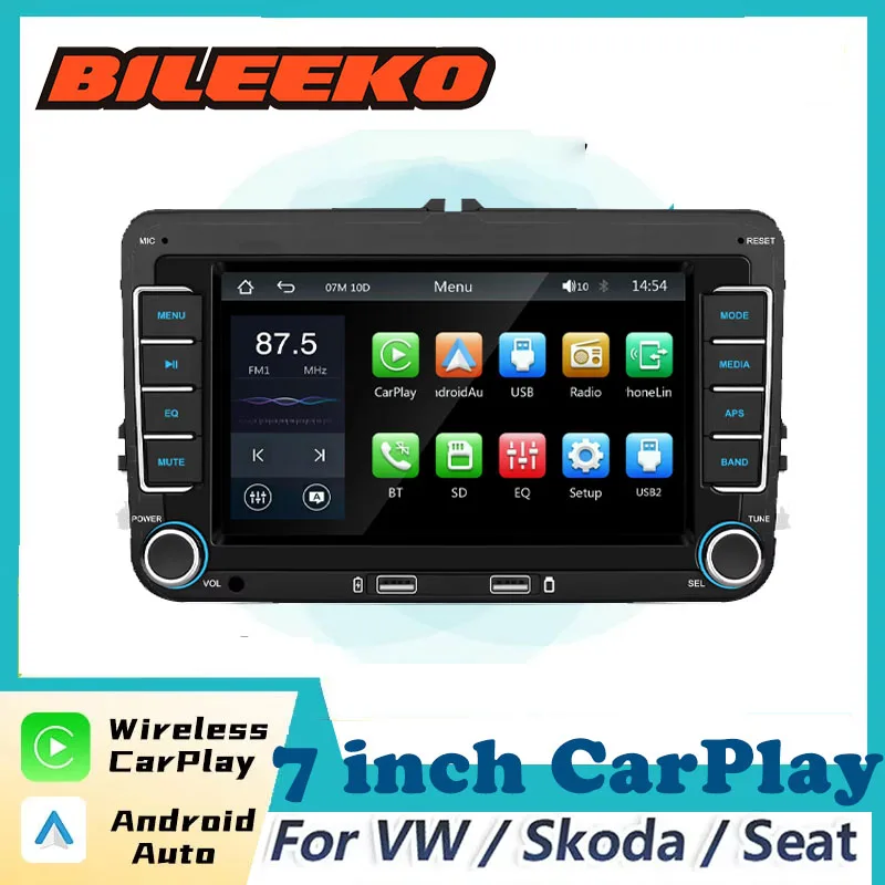 

7 "2 Din HD автомобильное медиа-видео RDS Airplay автомобильное радио проводное CarPlay Android авто стерео аудио для VW/Seat/Skoda/Passat/Golf/Polo