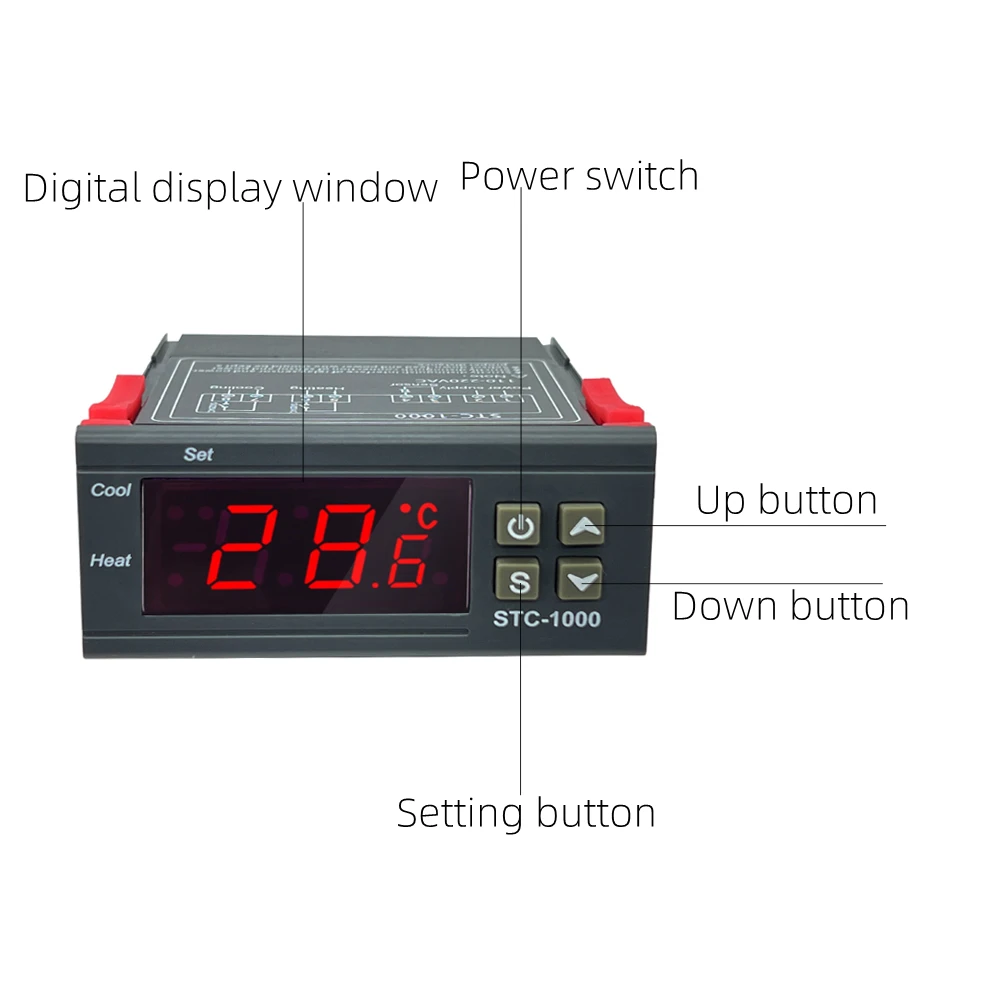 STC-1000 STC 1000 LED Digital Thermostat for Incubator Temperature Controller Thermoregulator Relay Heating Cooling 12V 24V 220V