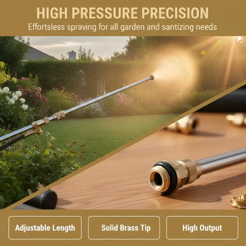 Stainless Steel Telescopic Spraying Rod 0.55-1M Copper Joint For Electric Hand Sprayer Outdoor Garden Spraying Accessories