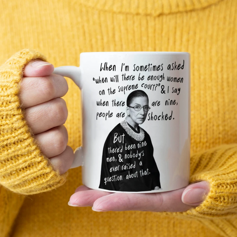 11oz RBG المعارضة القدح روث بدر جينسبورغ القهوة القدح القانون صديق هدية عيد ميلاد القدح فتاة الأصدقاء هدية القدح