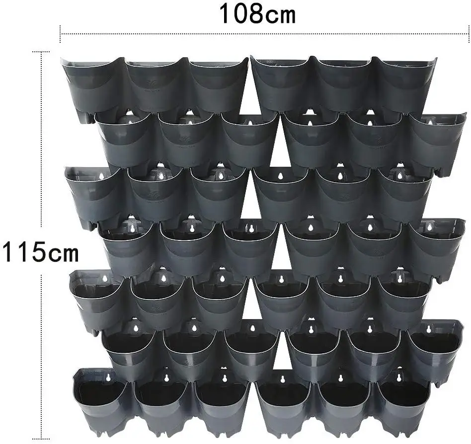 

Plastic Garden Outdoor Self Watering Hanging Wall Vertical Planter Pot