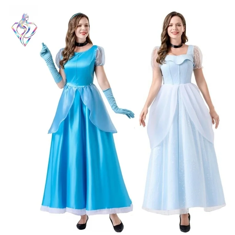 

New Adult Women's Halloween Cosplay Fairy Tale Cinderella Princess Dress Role-playing Costume Summer 2025 Women's Fashion