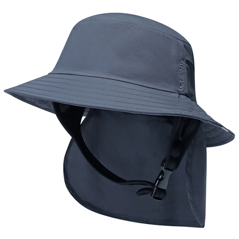 1 Piece Removable Fishing Cap Cycling Wildlife Adventure Fishing Fast Dry Cap Dark Gray