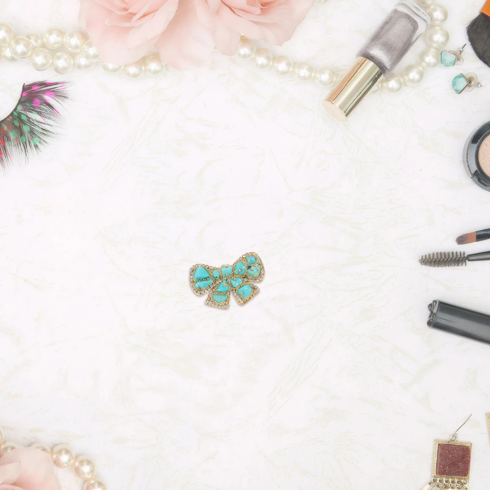 الفيروز القوس بروش المرأة بروش دبوس للسترات قمصان فساتين القبعات الدعاوى حقائب الظهر الملابس والاكسسوارات الموضة