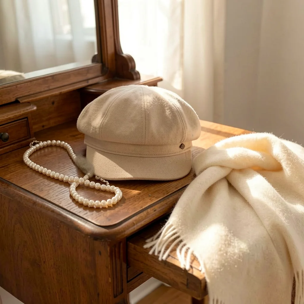 Foldable Cold Weather Cap Warm Adjustable Newsboy Cap Round Top Cap Versatile Octagonal Hat For Shopping Autumn Cold Weather