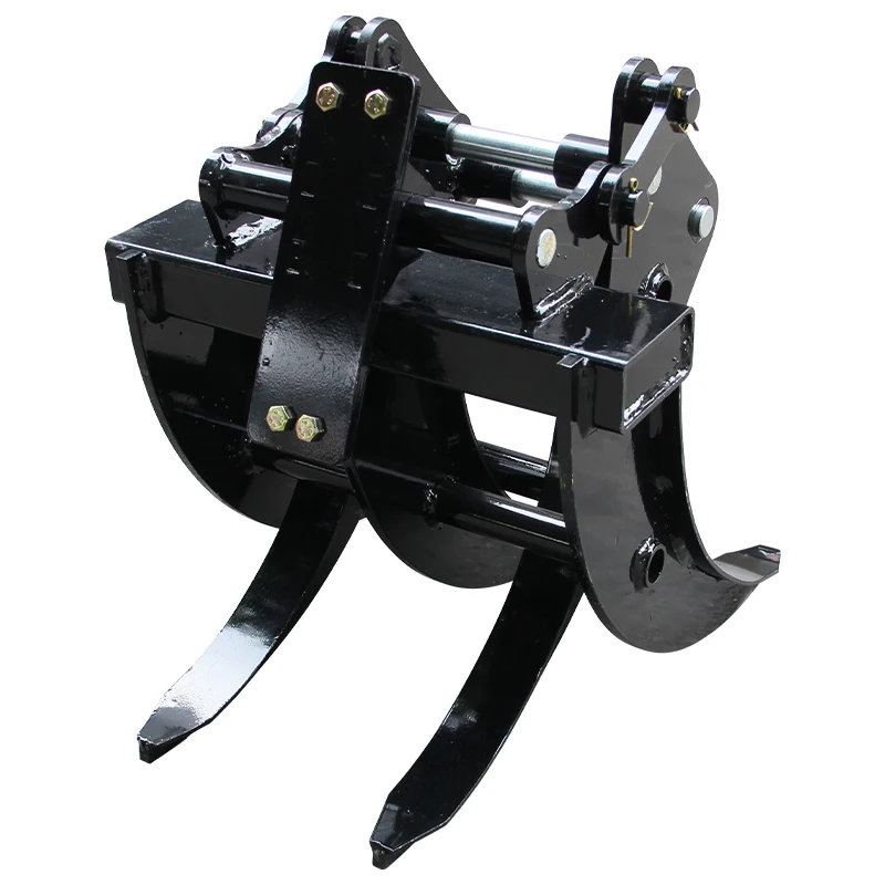 Entrega gratuita Agarrador de troncos para miniexcavadora Adecuado para accesorios de excavadora de 1-1,5 toneladas Agarrador de agarre para agarrar y desmontar
