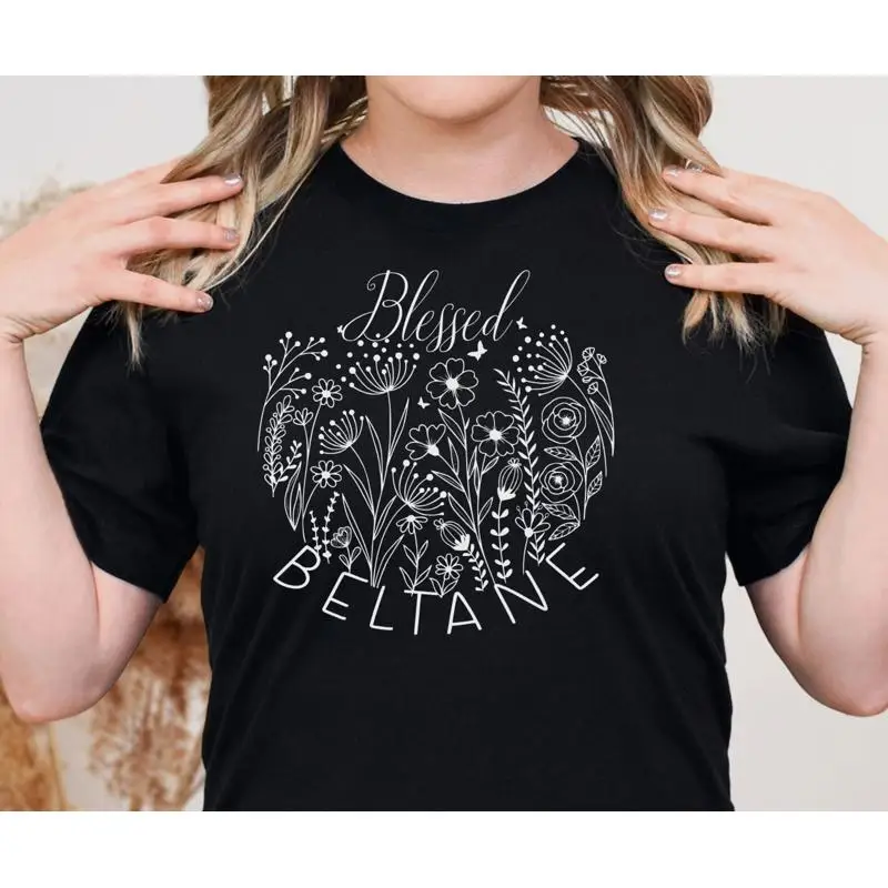 

Футболка Blessed Beltane Pagan Holiday Wiccan Wheel Of The Year для женской сезонной ведьмы