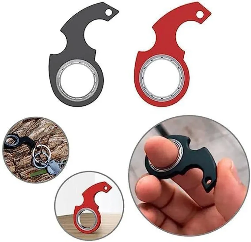 Metal Spinner Keychain para alívio do estresse, Dedo Spinning Keyring, Fidget Toy, Aliviar o estresse, ansiedade e tédio, Presente de festa para criança