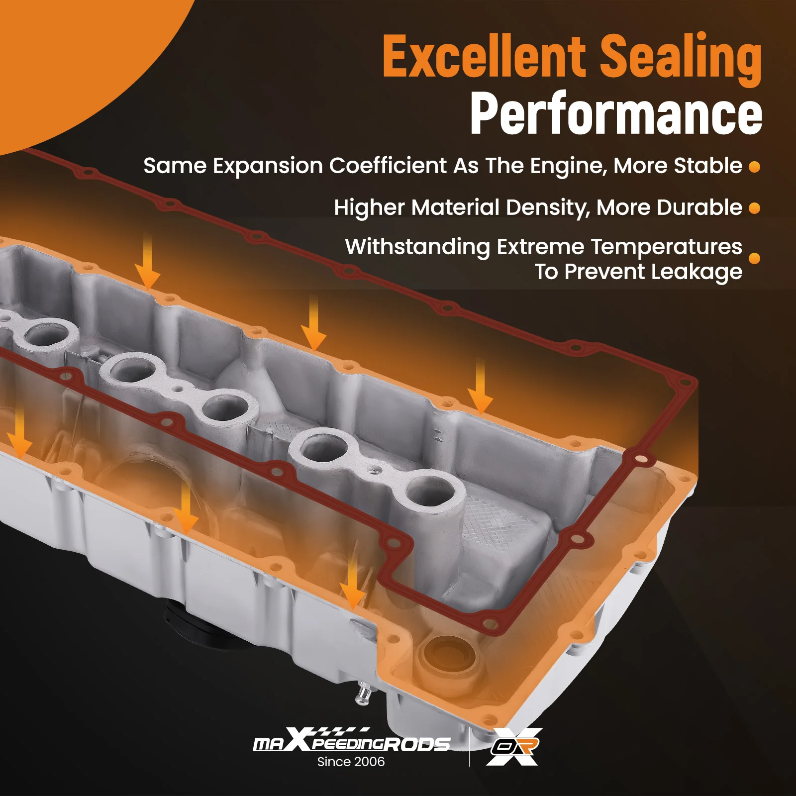 Aluminum Valve Cover for BMW N52 325i 325xi 330i 330xi 525i 525xi 530i Z4 3.0L 11127548274  11127531713 Valve Chamber Cover