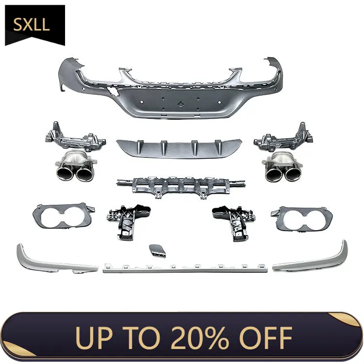 

Rear Bumper Diffuser Upgrade for Mercedes GLC Coupe 43 Style C253 Car Modified Exhaust Pipe 2018-2021