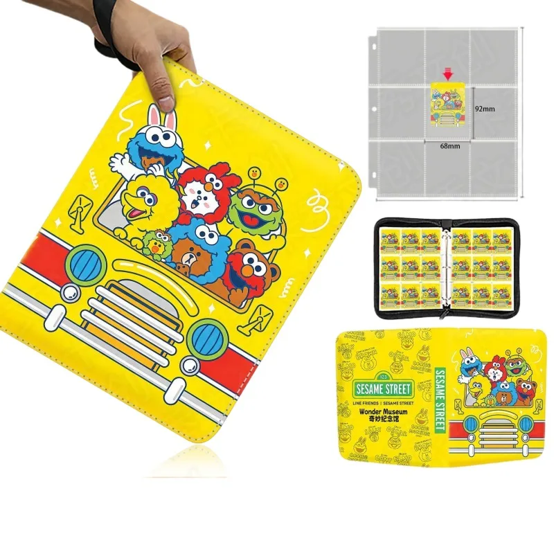 

New Sesame Street Game Card Collection Book Album Binder Card Holder Derivative Peripheral Anime Cartoon Toy Trendy Toy Gift