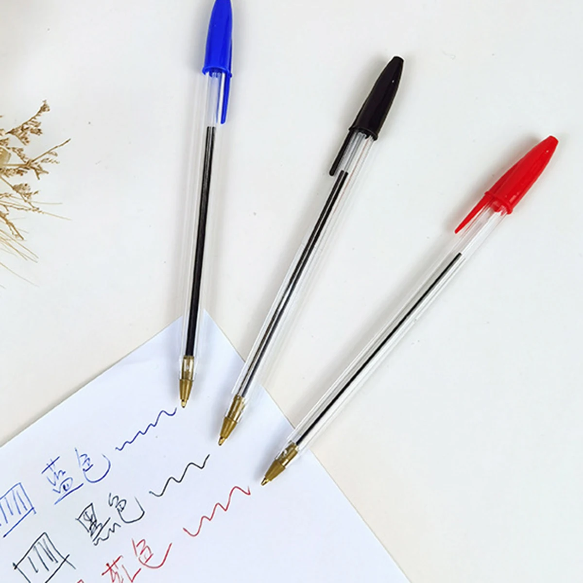 Comfort Ballpoint Pen, Medium Point, 1.0mm, for Smooth Writing And Journaling, Black/Blue/Red Ink,10/15 Count