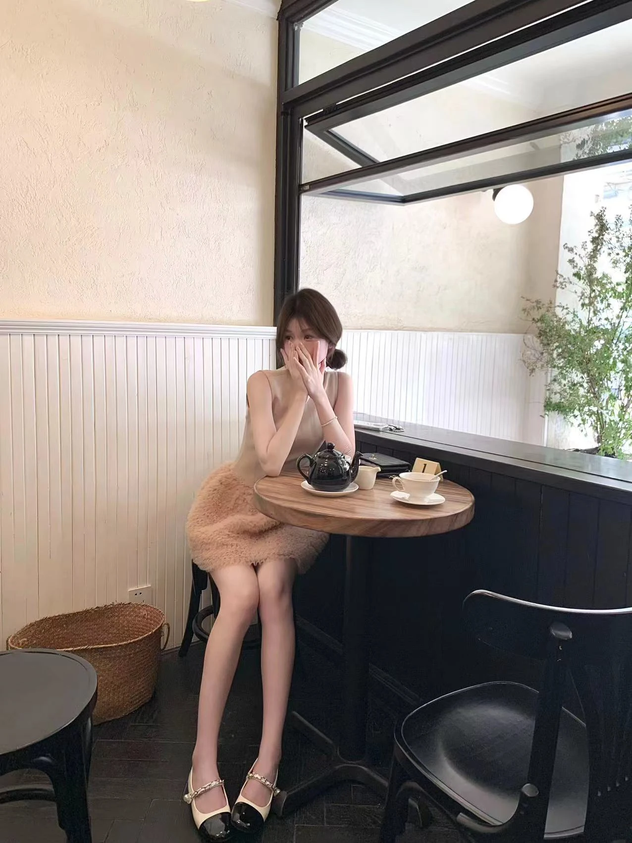 Princ Sle Vest Dr Women Summer 2025 New Waist Cinched Tulle ort Skirt Splice Net Gown Korean Sle round Ne Sv...