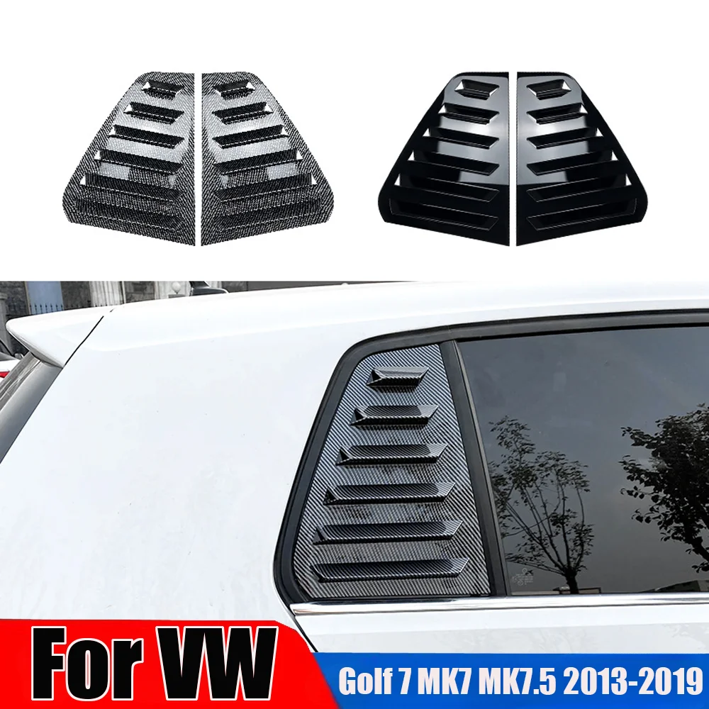 Rear Side Window Trim Spoiler For VW Golf 7 MK7 MK7.5 2013-2019 Simulation Shark Gills Cover Louver Air Vents Auto Accessory