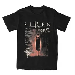 Fun Silent Hill SIREN Resist The Call T-Shirts Men Crewneck Cotton T Shirts Short Sleeve Tees 4XL 5XL 6XL Clothing