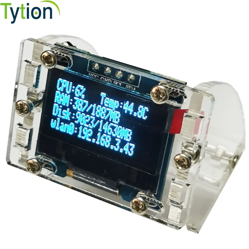 Raspberry Pi 4B 3B Arduino STM32 0.96 Cal OLED I2C 4PIN moduł ekranu LCD wyświetla temperaturę procesora informacje o dysku twardym IP