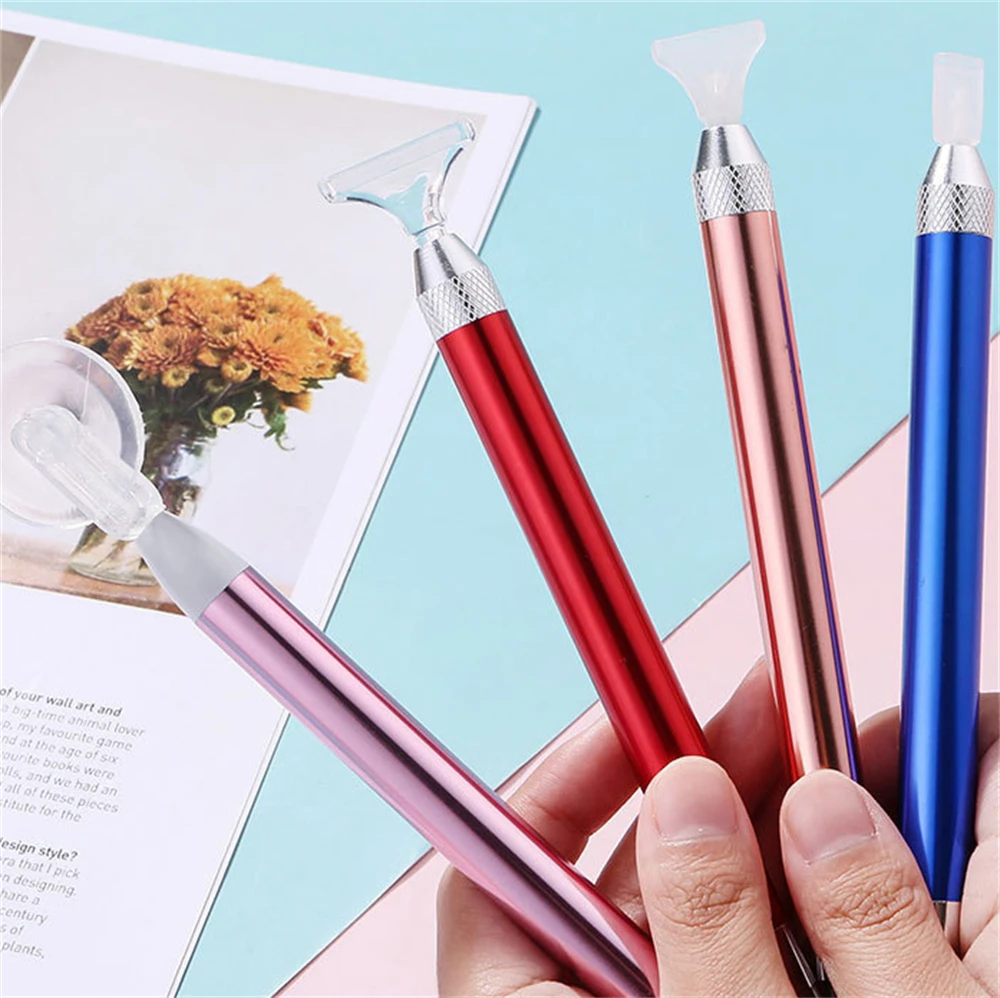 Lighted 5D Point Drill Pen Diamond Painting Tool Alloy Lighting Pens LED Drill Diamonds Sewing Accessories DIY Crafts Tools Set