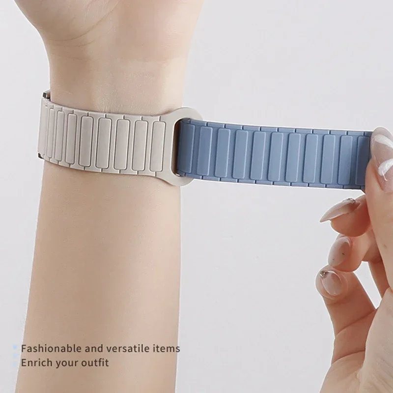 معصمه لسامسونج غالاكسي صالح 3 سيليكون حزام سوار كوريا لسامسونج صالح 3 SM-R390 الرياضة المغناطيسي حزام الساعات كوريا #6