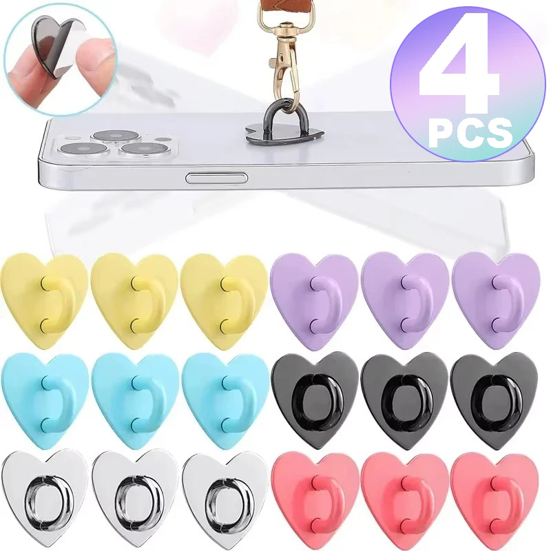 Cellphone Finger Ring Holder Adhesive Metal Phone Heart Shaped Stand Hooks Charms Clasp for DIY IPhone Case IPad Tablet Supplies