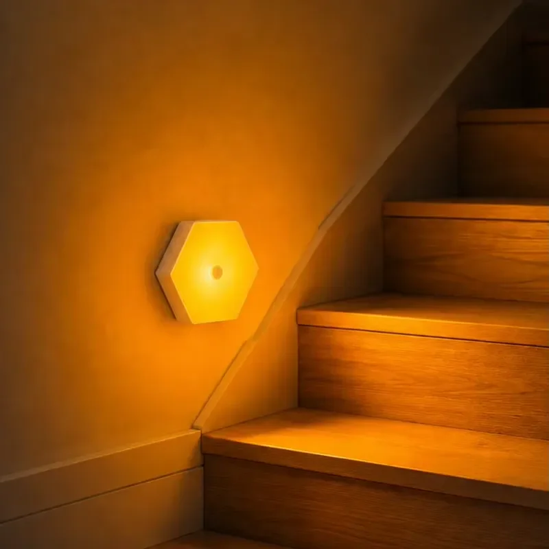 for   Modern Indoor Bedroom  Rechargeable LED Induction Night Light Motion Sensor Wireless Cabinet Dimmable Magnet Lamp