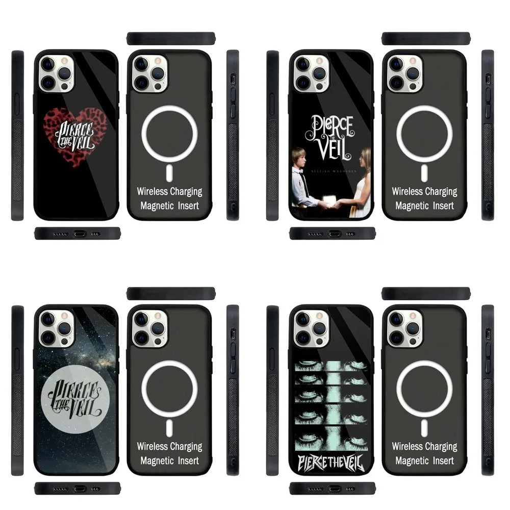 

P-Pierce The Veil Band Phone Case Strong Magnetic For IPhone 15,14,13,Pro,Max,Plus,11,12,Mini For Magsafe Wireless Charging