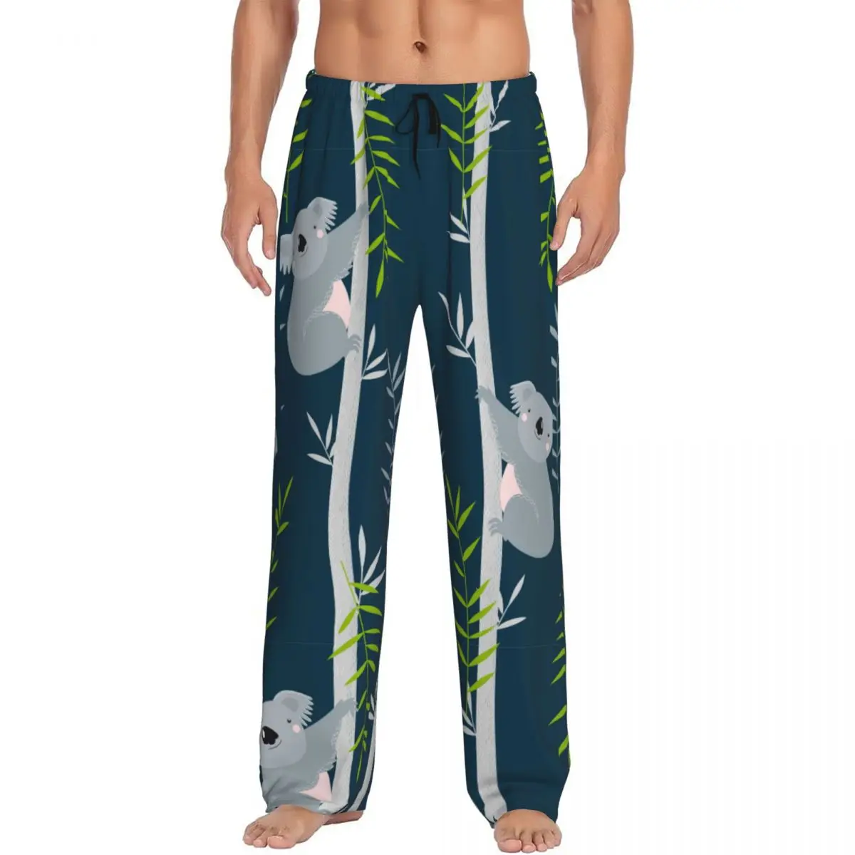 Mens Pajamas Pyjamas Pants Cartoon Koalas On Trees Lounge Pants Sleep Bottoms