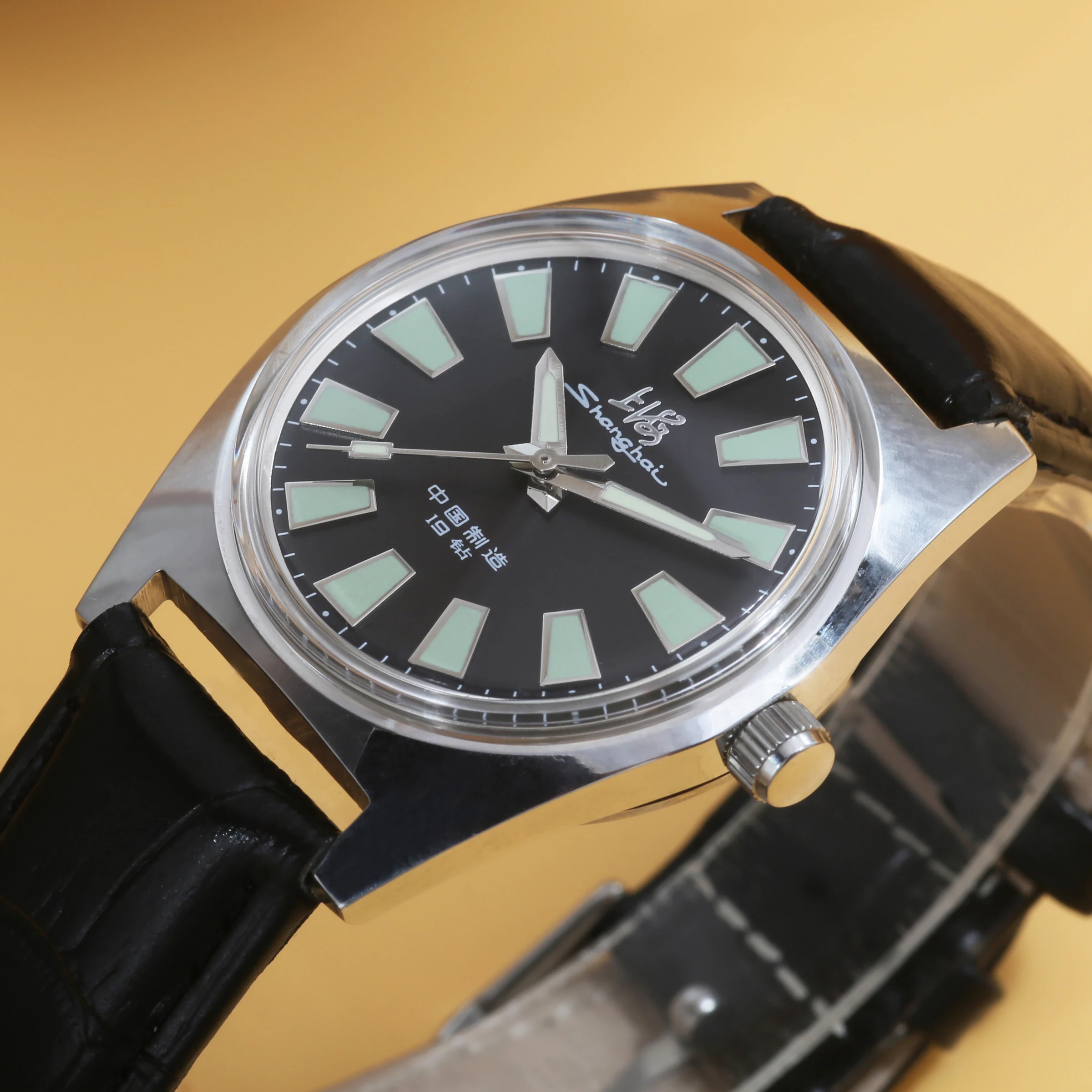 شنغهاي 36MM اليد الرياح الميكانيكية ووتش 7120 للماء ريترو الصين ووتش للرجال بالجملة