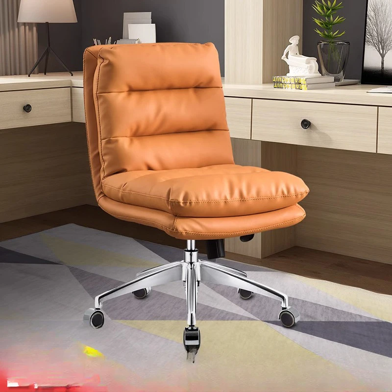 NEW Fashionable office chair, home simple study, computer chair, comfortable for sitting for a long time, armless leather, lifti