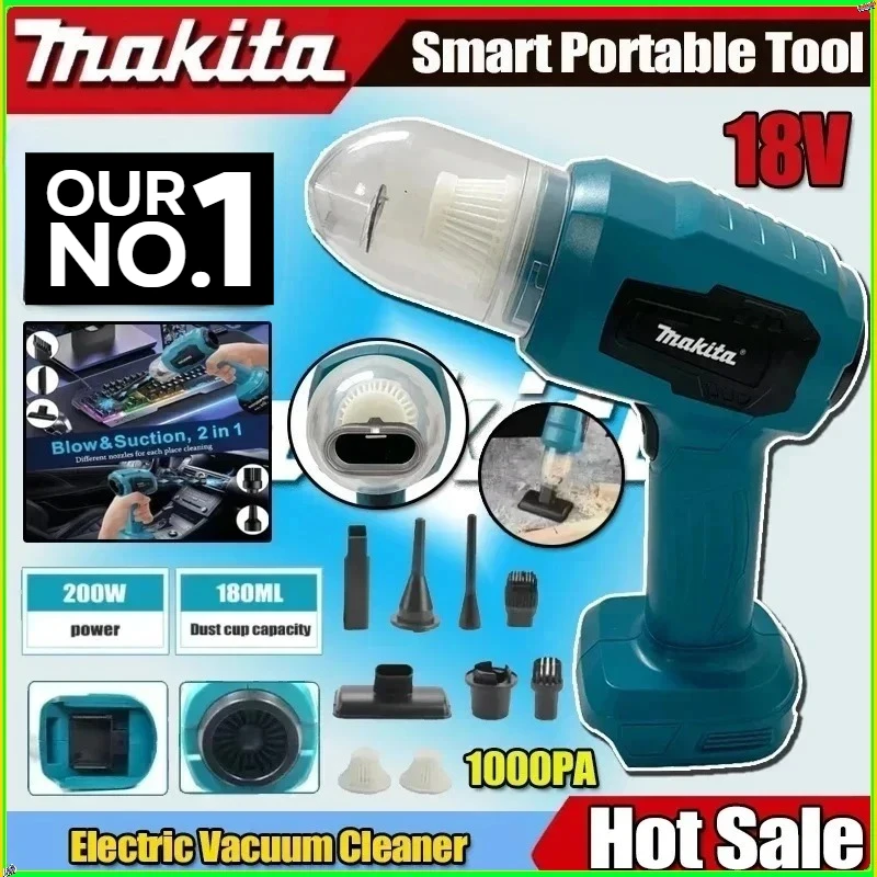 

Makita Mini Car Vacuum Cleaner Multifunction Handheld Rechargeable Dust Collect Tool For Makita 18V Battery Power Tools