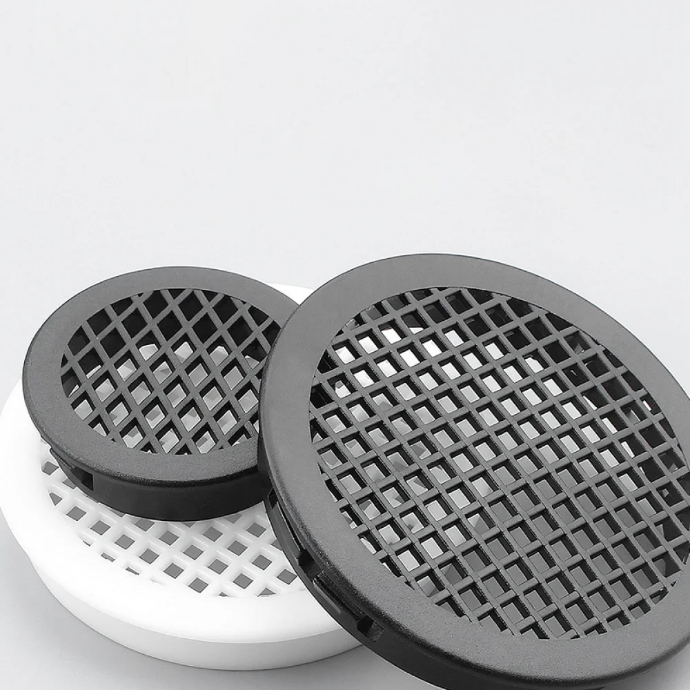 Round Plastic Air Vent Cover Ventilation Mesh Grill For Furniture Wardrobe Cabinet Shoe Storage Breathable Hole Insert Plug