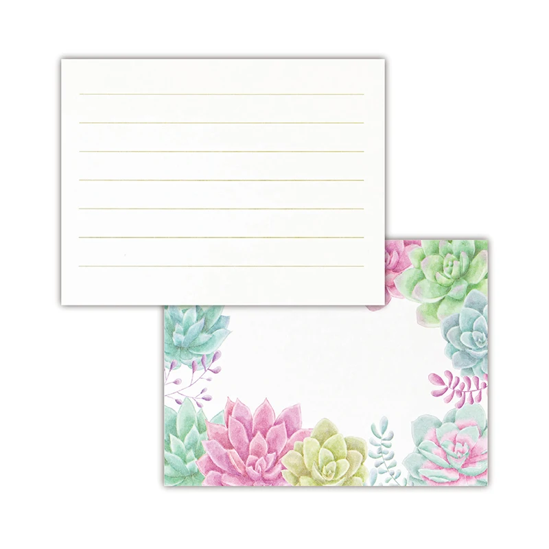 COLOR MASH 50 sheets/set of succulent note list DIY wall stickers vintage writing paper