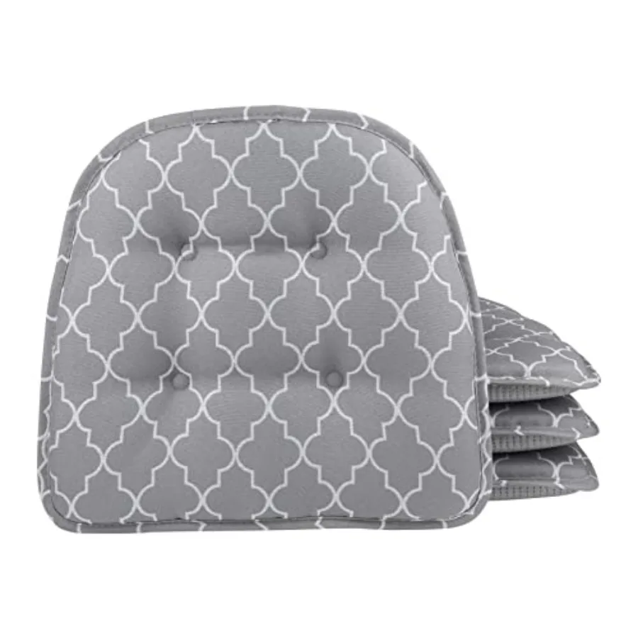Non-Slip Chair Cushions, Assembled in USA, U-Shaped Skid-Proof Seat Pads for Dining Room, Kitchen, Office, 15