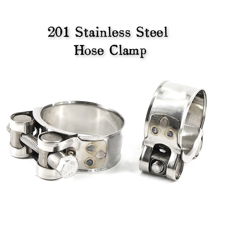 1pc New 201 Stainless Steel Hose Clamps T Bolt Exhaust Pipe Clip Sealing Welding Marine Clip Repair Tool Hardware Accessories