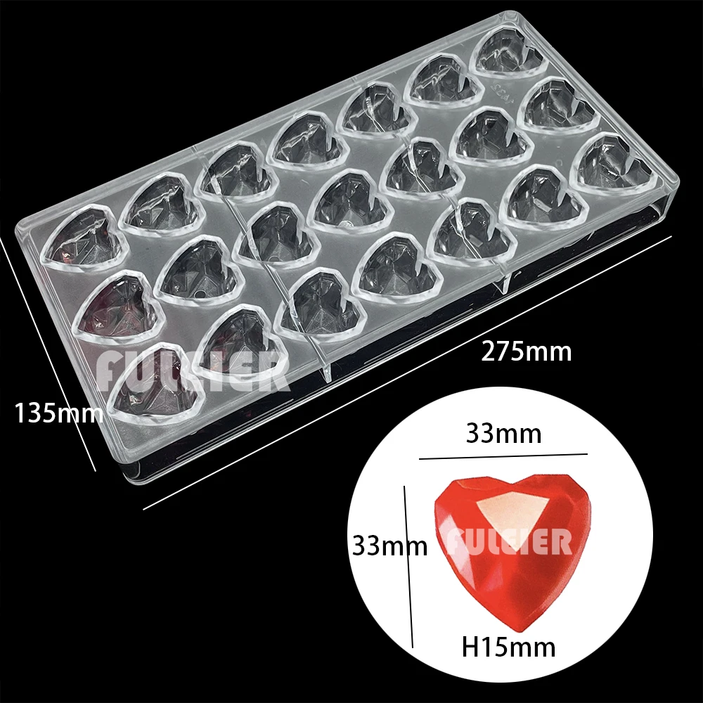 Belgian Polycarbonate Chocolate Molds Baking Cake Sweets Candy Bar Mould BonBon Confectionery Tools Bakeware