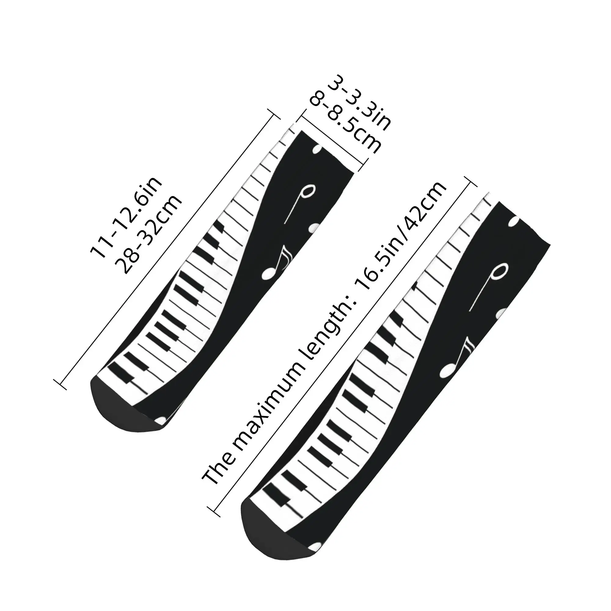 أبيض وأسود الموسيقى ملاحظات الكاحل الجوارب مخصص الترفيه الجوارب غير رسمية الخريف عدم الانزلاق تشغيل الراحة لينة جورب للزوجين