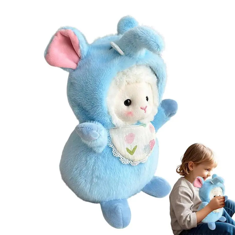 

Овеца, плюшевая милая плюшевая кукла-ягненок с носимой одеждой, 9,8 дюйма, мягкая коллекционная кукла-обнимашка для