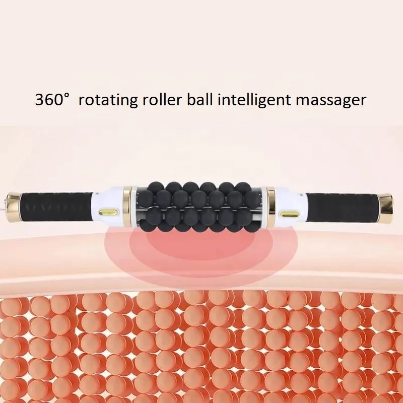 Micro Compression Vibration Therapy Mini Roller Massage Ball Endo Roller 360 Intelligent Rotating Cylindrical Body Massager