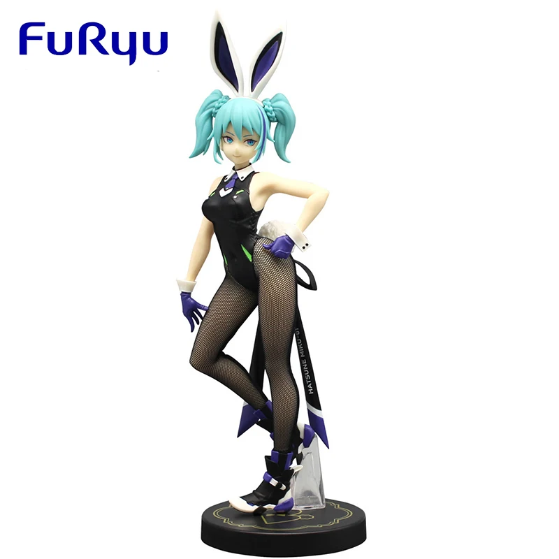 

Original FuRyu Hatsune Miku Street Purple BiCute Bunnies Action Anime Figure Boxed Collectible Model Doll Statue Decoration Gift