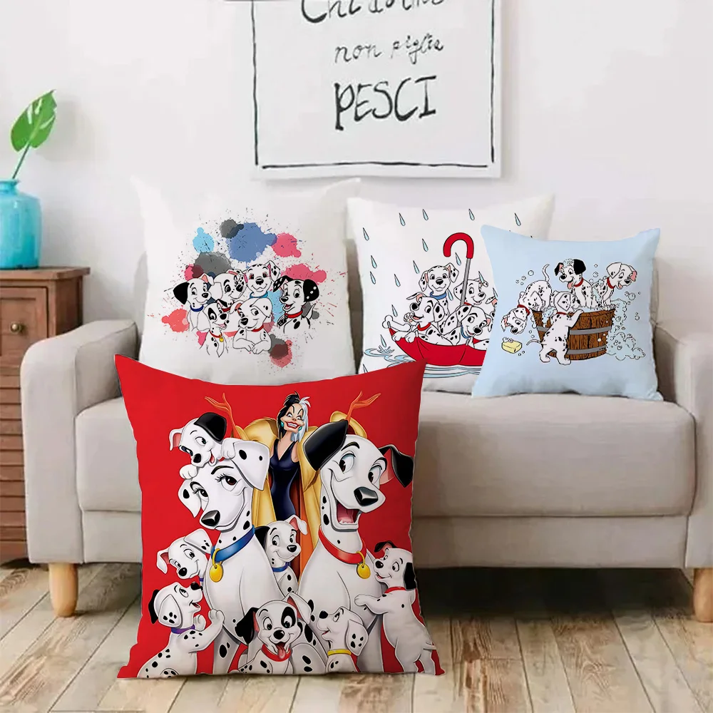 

One Hundred and One Dalmatians Pillow Covers Cartoon Sofa Decorative Home Double-sided Printing Short Plush Cute Cushion Cover