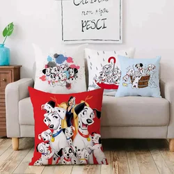 One Hundred and One Dalmatians Pillow Covers Cartoon Sofa Decorative Home Double-sided Printing Short Plush Cute Cushion Cover