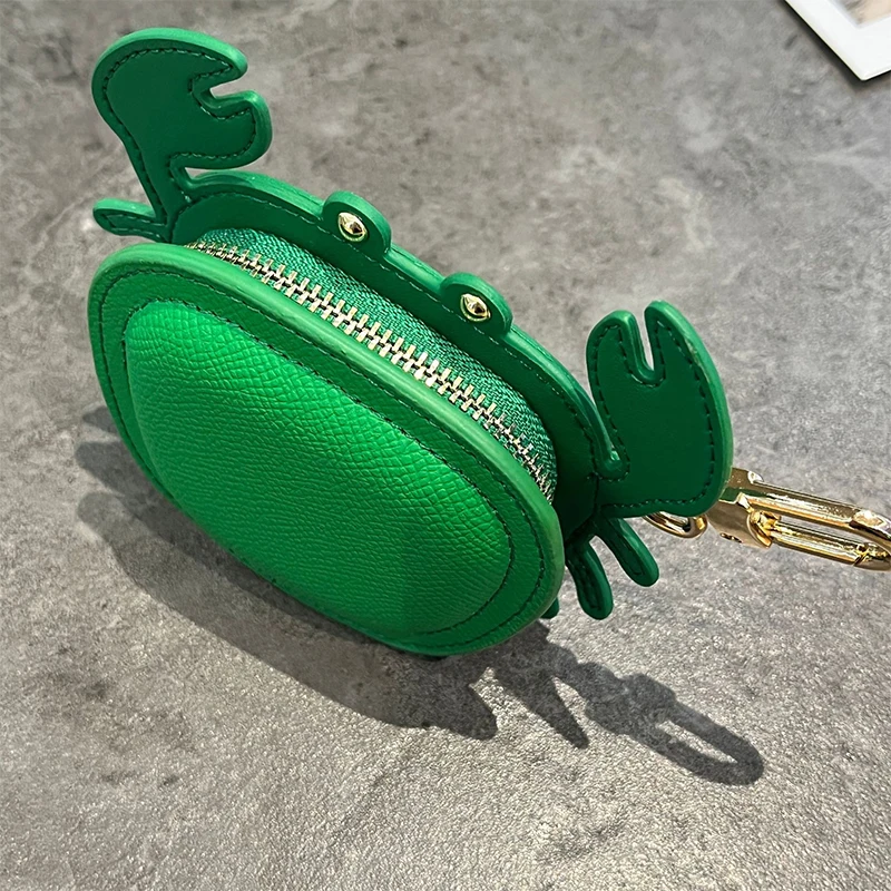Crab Coin Purse Bag Charm Pendant,Mini Wallet Zipper Pouch for Earphone Storage,Backpack Handbag Hanging Decoration Accessories