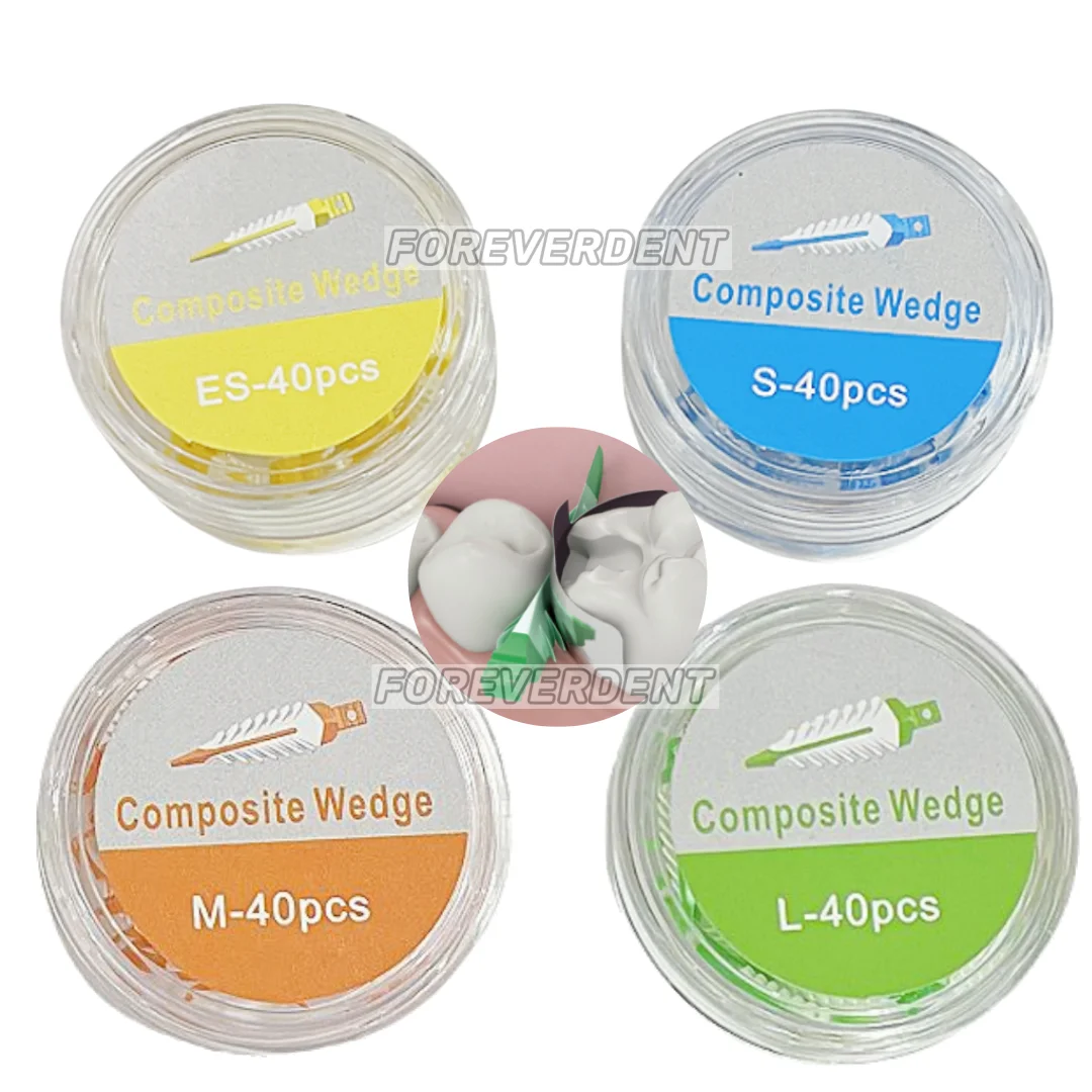 

40pcs/Box Dental Strata Composite Wedges Soft Face Cervical Seal Diastema Wedge Matrix Band Matrices ES/S/M/L