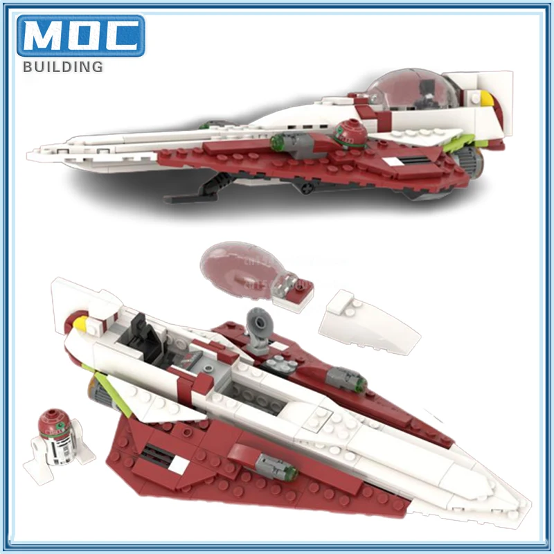 Movie Series Obi-Wans Starfighter Space Set MOC Building Block DIY Assembly Technology Bricks Model Puzzle Collection Toys Gifts