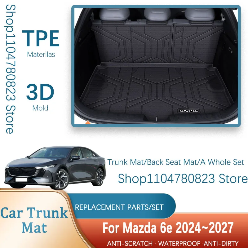 

Car Trunk Mat For Mazda EZ-6 6e J90A 2024 2025 2026 2027 Anti-dirty Rug Storage Pad Cargo Liner Back Seat Cover Auto Accessories