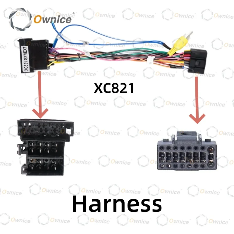 Ownice Car Radio Cable 16pin Power Wiring Harness Android Head Unit Connector for Geely Emgrand X7 1 GX7 EX7 EC8 2011 - 2019 DVD