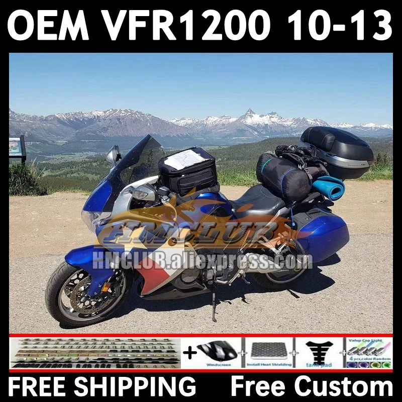 Injection For HONDA VFR1200 VFR 1200 RR CC 87No.113 VFR-1200 10 11 12 13 VFR1200RR 2010 blue black 2011 2012 2013 OEM Fairings