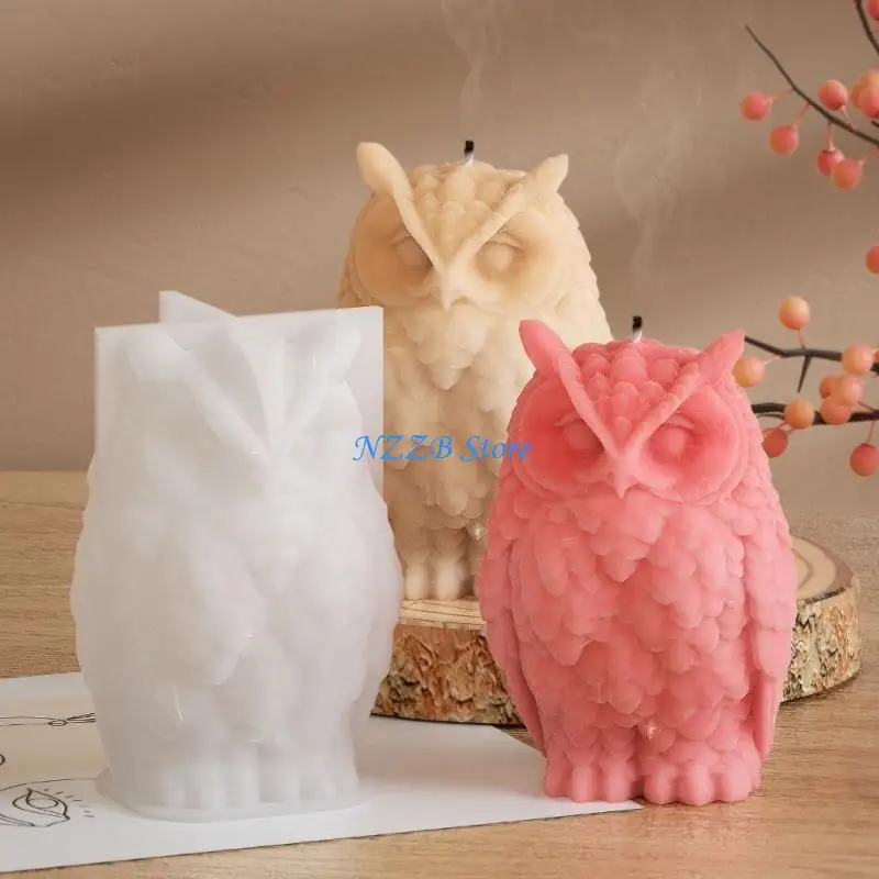 

T21F Multifuntional Owl Mold Statue Moulds for Home Decors and Holiday Present Making