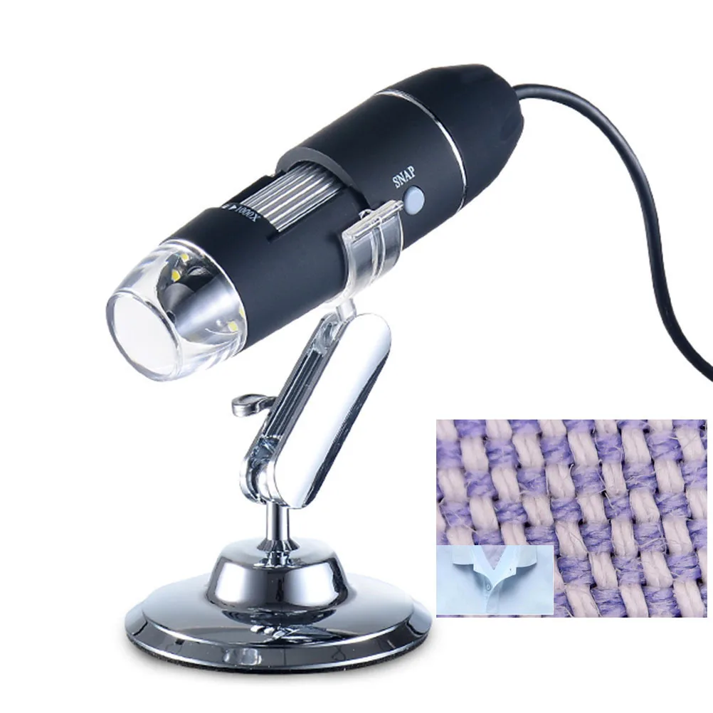 

Portable USB Digital Microscope 1000x 8 LED Adjustable Focus High Sensor Low Power Electronic Magnifier Compatible with Windows